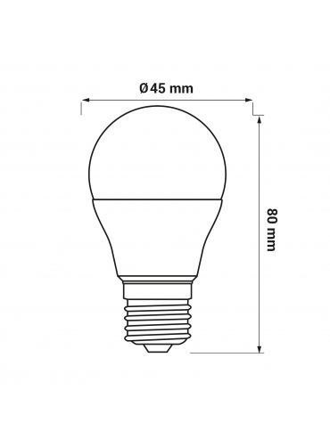 Żarówka LED ORO-E27-G45-TOTO-8W-DW 4000K