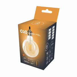Żarówka LED ORO-E27-G80-FL-CLARO-6W-DIMM-DW 4000K