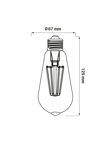 Żarówka LED ORO-E27-ST64-FL-CLARO-8W-DW 4000K