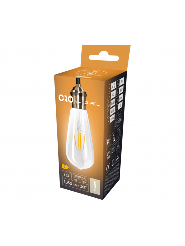 Żarówka LED ORO-E27-ST64-FL-CLARO-8W-DW 4000K