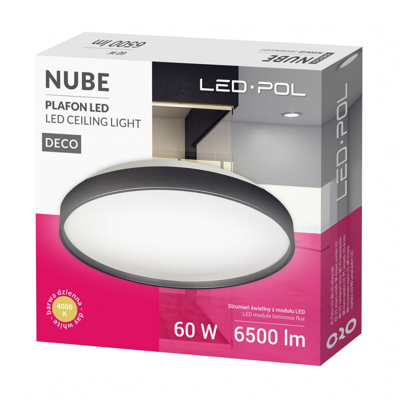 Lampa sufitowa ORO-NUBE-BLACK-60W-DW