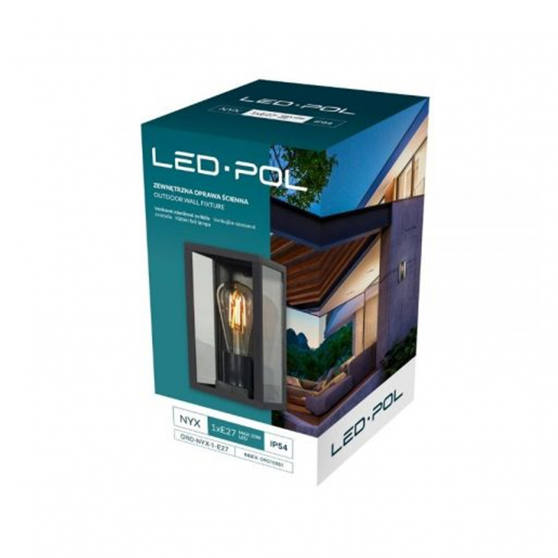Kinkiet zewnętrzny ORO-NYX-1-E27