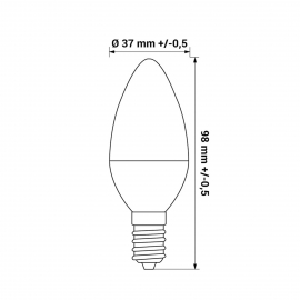Żarówka AMM-E14-C37-3,5W-WW