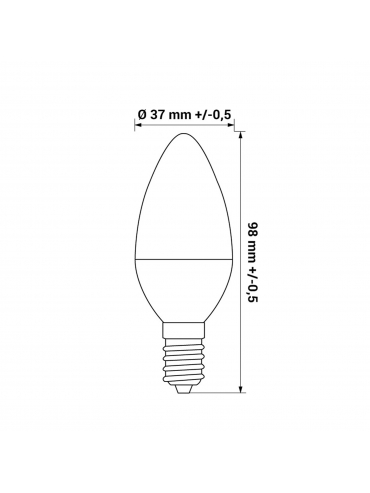 Żarówka AMM-E14-C37-3,5W-WW
