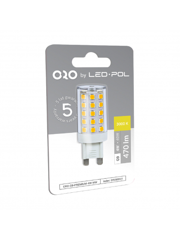 Żarówka ORO-G9-PREMIUM-4W-WW 3000K