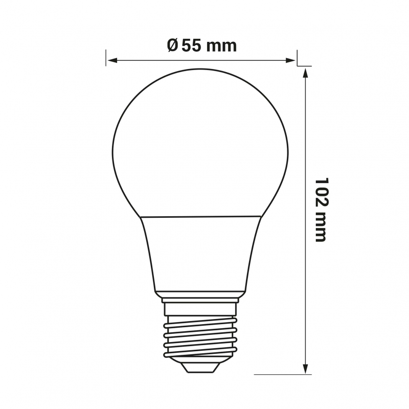 Żarówka ORO-ATOS-E27-A55-5W-CW 6500K