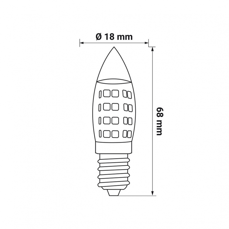 Żarówka ORO MINI E14 2,7W NW