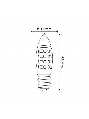 Żarówka ORO MINI E14 2,7W NW