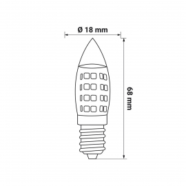 Żarówka ORO MINI E14 2,7W WW