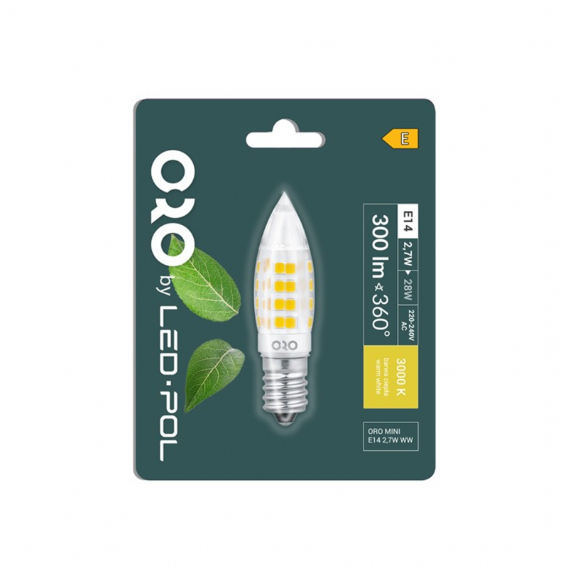 Żarówka ORO MINI E14 2,7W WW