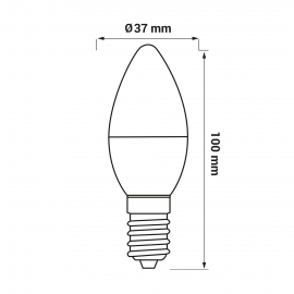 Żarówka ORO-E14-C37-TOTO-3,5W-DW 4000K