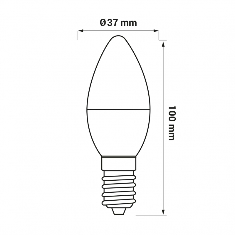 Żarówka ORO-E14-C37-TOTO-3,5W-WW	3000K