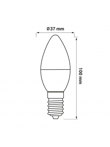 Żarówka ORO-E14-C37-TOTO-3,5W-WW	3000K