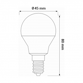 Żarówka ORO-E14-G45-TOTO-3,5W-WW	3000K