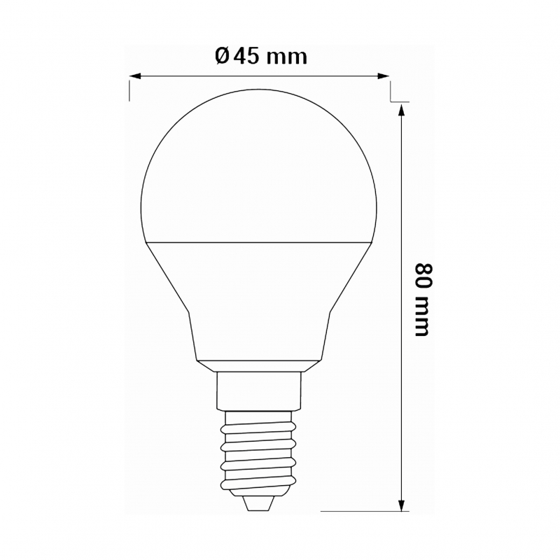 Żarówka ORO-E14-G45-TOTO-3,5W-WW	3000K