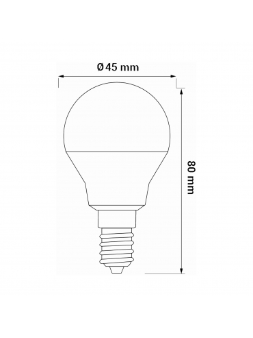 Żarówka ORO-E14-G45-TOTO-3,5W-WW	3000K