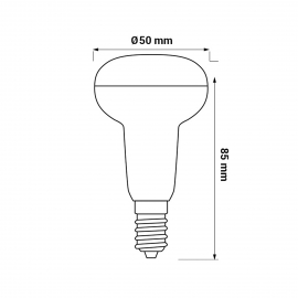 Żarówka ORO-E14-R50-5W-DW	4000K