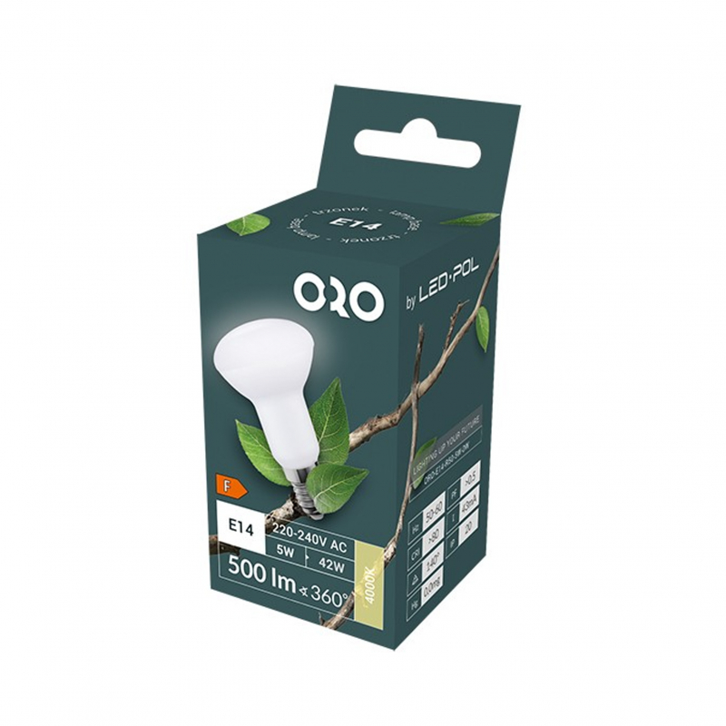 Żarówka ORO-E14-R50-5W-DW	4000K
