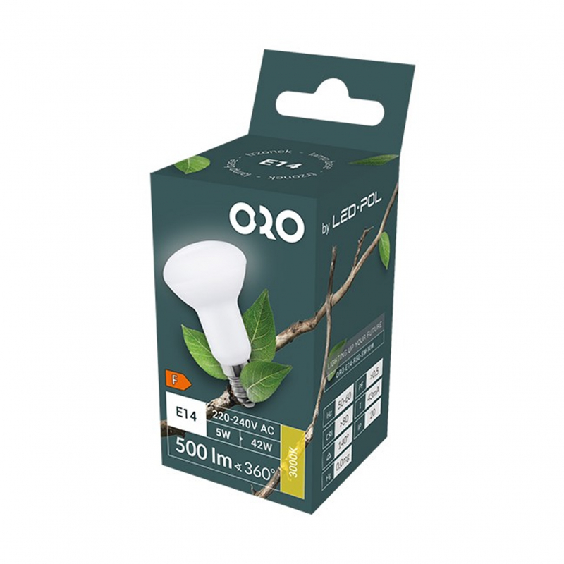 Żarówka ORO-E14-R50-5W-WW 3000K