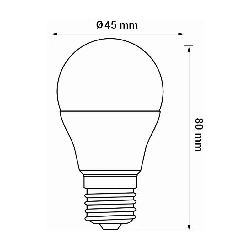 Żarówka ORO-E27-G45-TOTO-8W-CW 6500K