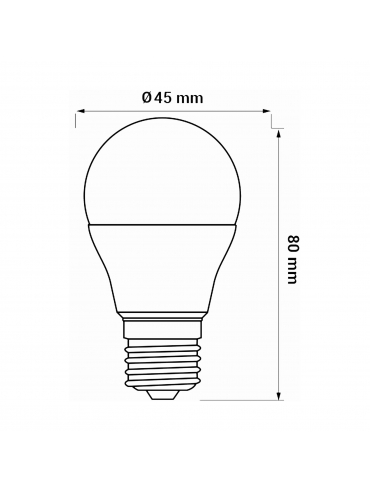 Żarówka ORO-E27-G45-TOTO-8W-CW 6500K
