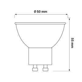 Żarówka ORO-GU10-TOTO-3W-CW 6500K