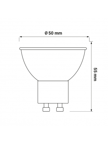 Żarówka ORO-GU10-TOTO-3W-CW 6500K