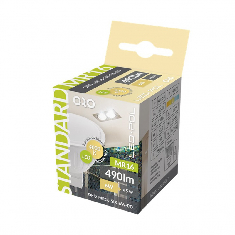 Żarówka ORO-MR16-SIX-6W-BD 4000K