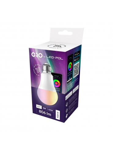 Żarówka ORO-E27-A60-WIFI-DRIVE-9W-RGBW