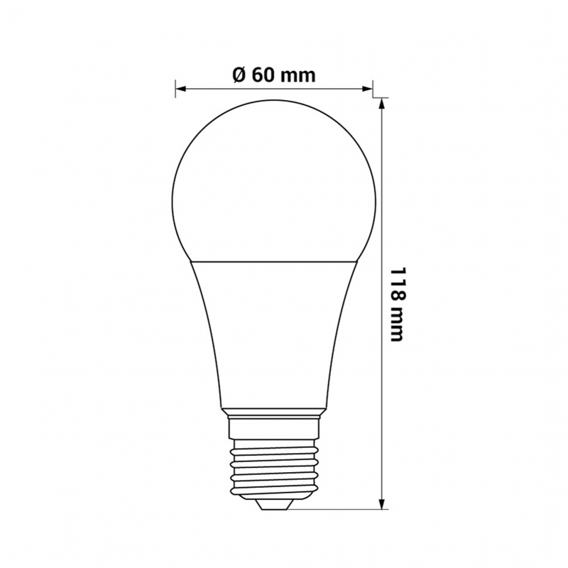 Żarówka ORO-E27-A60-WIFI-DRIVE-9W-RGBW