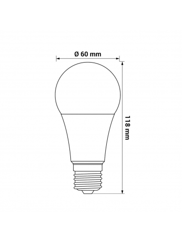 Żarówka ORO-E27-A60-WIFI-DRIVE-9W-RGBW