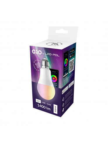 Żarówka ORO-E27-A65-WIFI-DRIVE-15W-RGBW