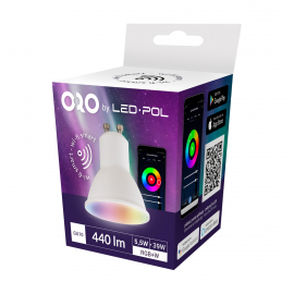 Żarówka ORO-GU10-WIFI-DRIVE-5,5W-RGBW