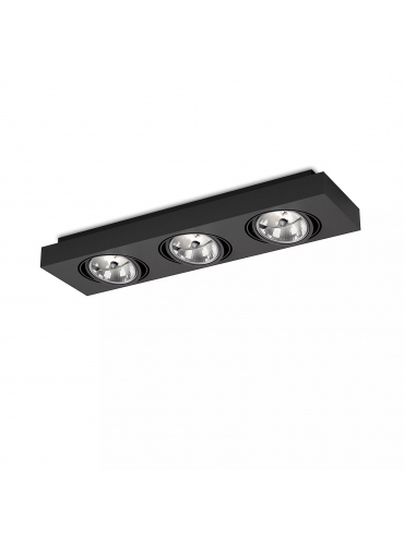 Spot SLEEK distance 111x3 Phase-Control natynkowy czarny struktura 46614-0000-T8-00-12