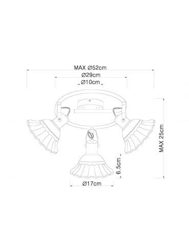 Lampa sufitowa JOWITA 54050-3