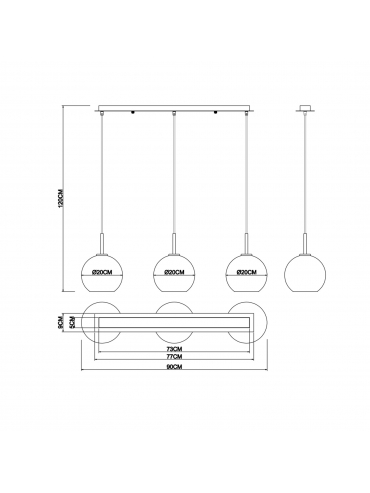 Lampa wisząca ADARA 15462H2