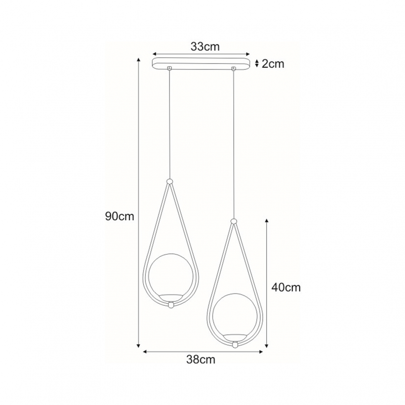 Lampa wisząca NEVE GOLD K-4776