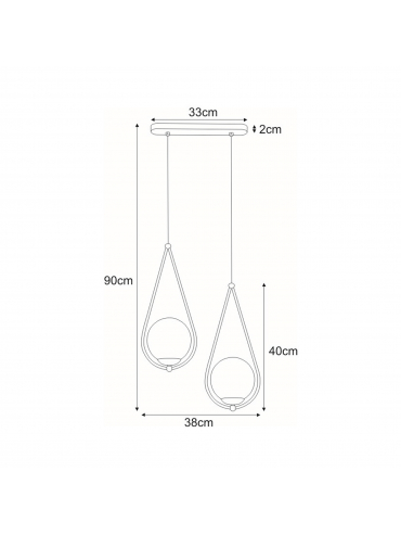 Lampa wisząca NEVE GOLD K-4776