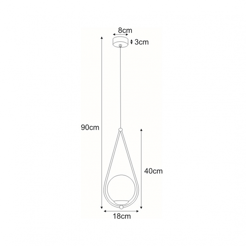 Lampa wisząca NEVE BLACK K-4770
