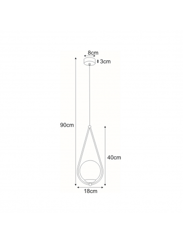 Lampa wisząca NEVE BLACK K-4770
