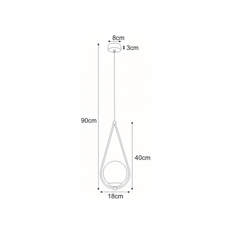 Lampa wisząca NEVE GOLD K-4775
