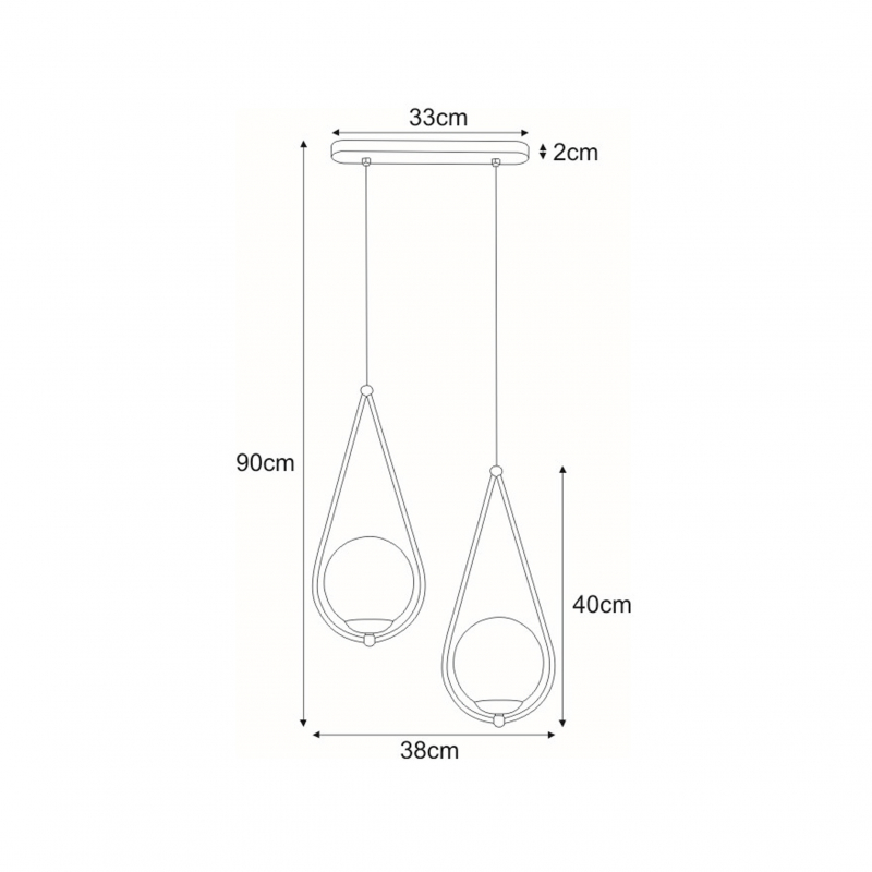 Lampa wisząca NEVE BLACK K-4771