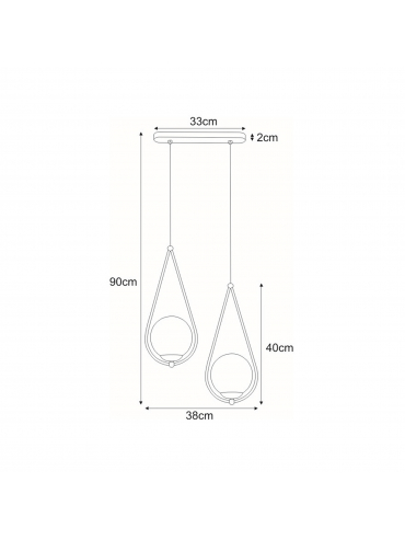 Lampa wisząca NEVE BLACK K-4771