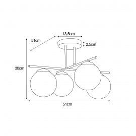 Lampa sufitowa GAMMA K-5166