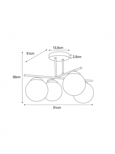 Lampa sufitowa GAMMA K-5166