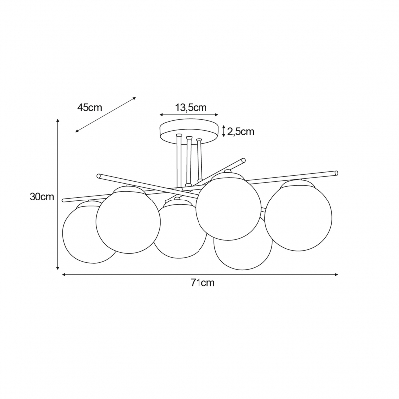 Lampa sufitowa DELTA K-5162