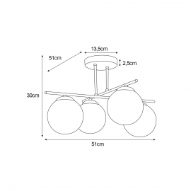 Lampa sufitowa DELTA K-5161