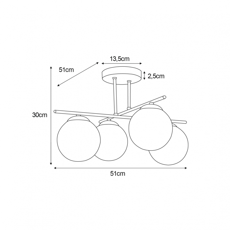 Lampa sufitowa DELTA K-5161