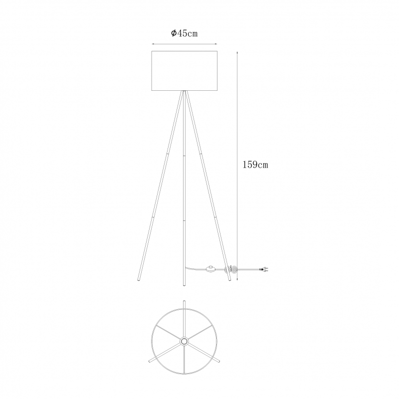 Lampa podłogowa CARA A4001-BK