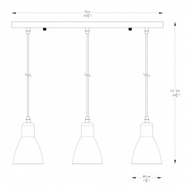 Lampa wisząca MORA A8102-3A